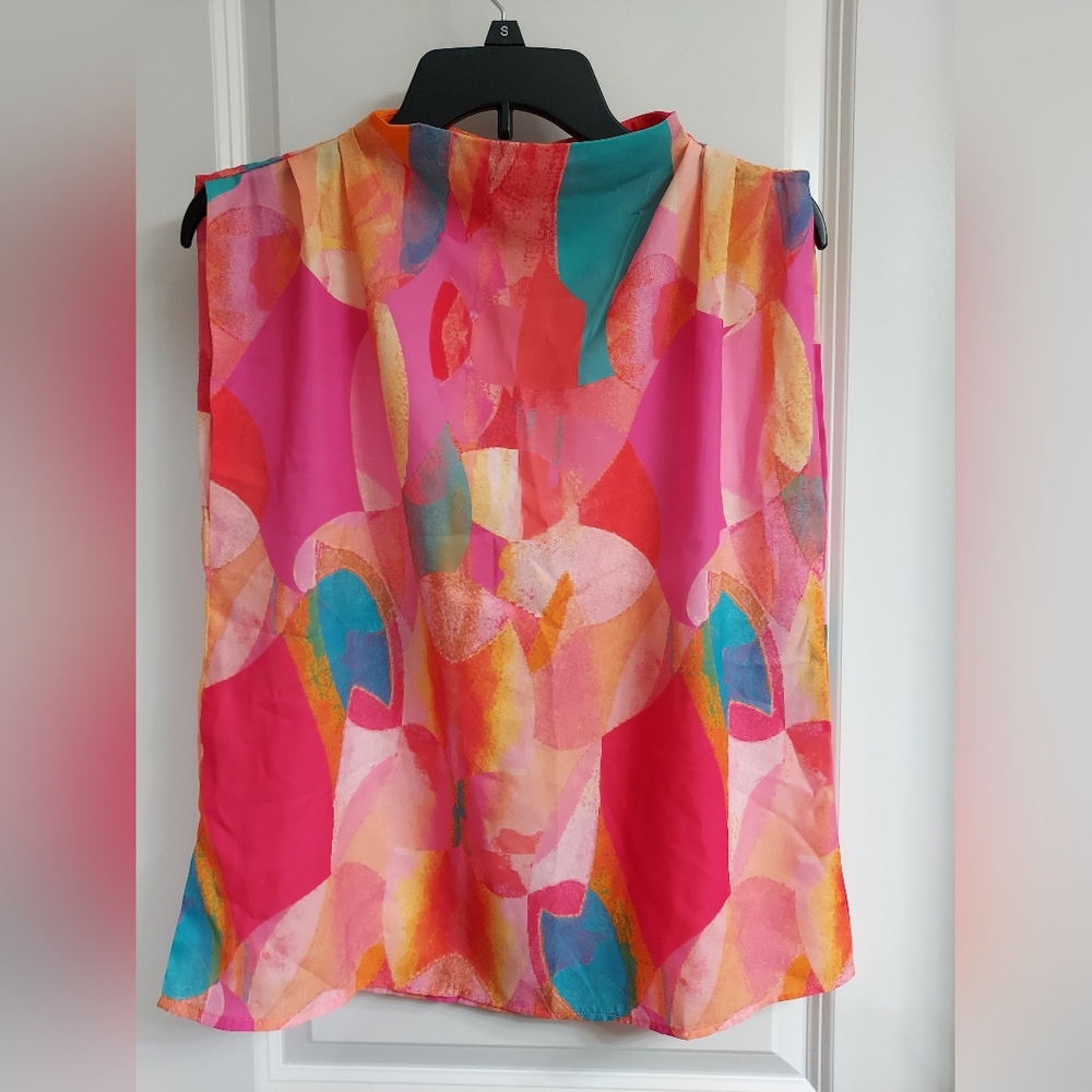 NWT Flying Tomato Colorful Abstract Blouse - Picture 6 of 13
